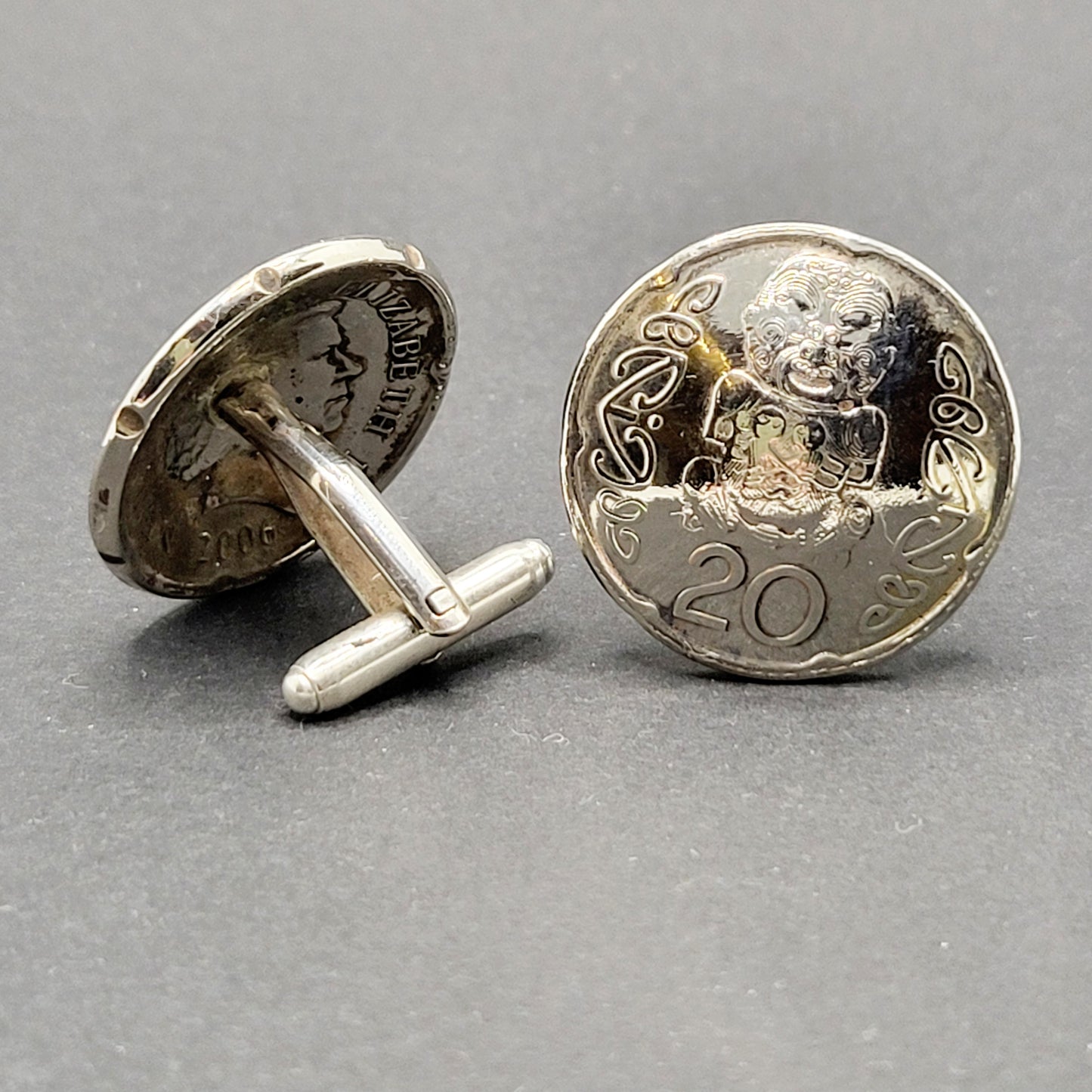 Manschettenknöpfe Maori Coin two